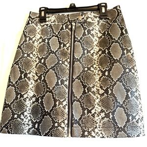 Thread & Supply Black and Gray Snake Print Faux Leather